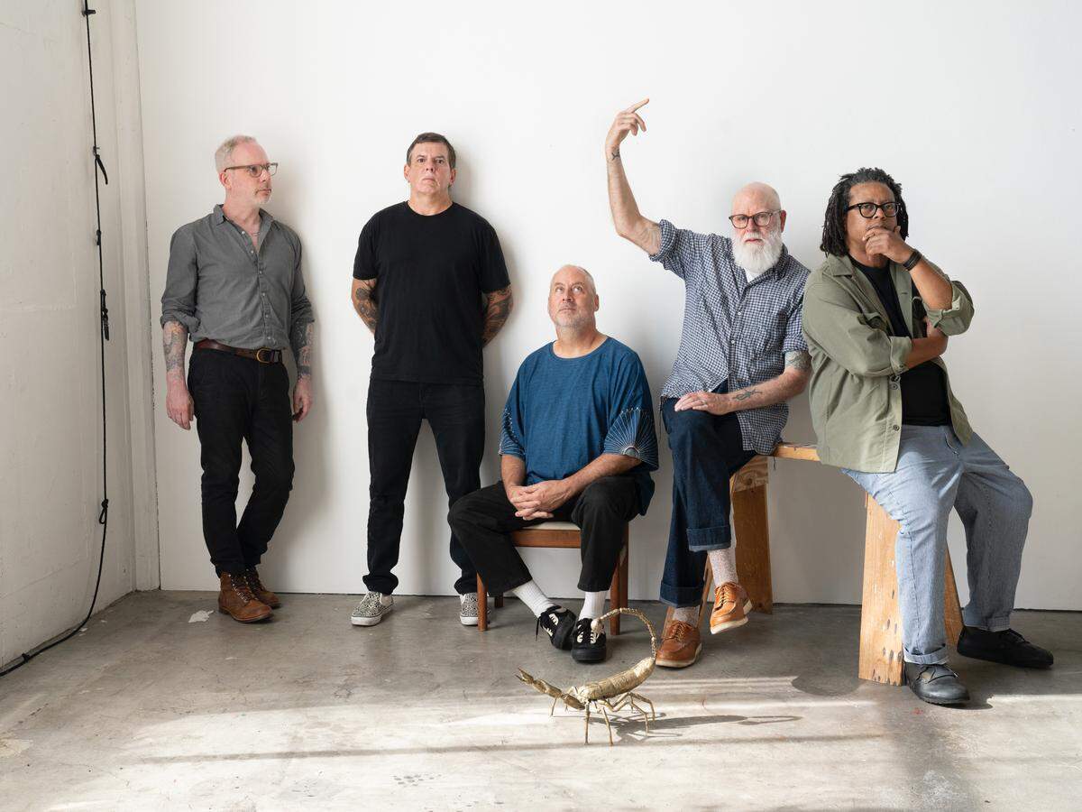 Tortoise, from left John McEntire, John Herndon, Dan Bitney, Douglas McCombs and Jeff Parker, will play the Singletary Center for the Arts on Nov. 12.