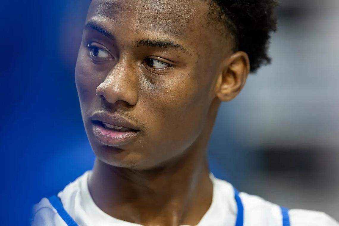 Jaxson Robinson will be one of seven seniors or graduate students on this Kentucky team. He graduated from BYU earlier this year and is in his fifth season of college basketball.