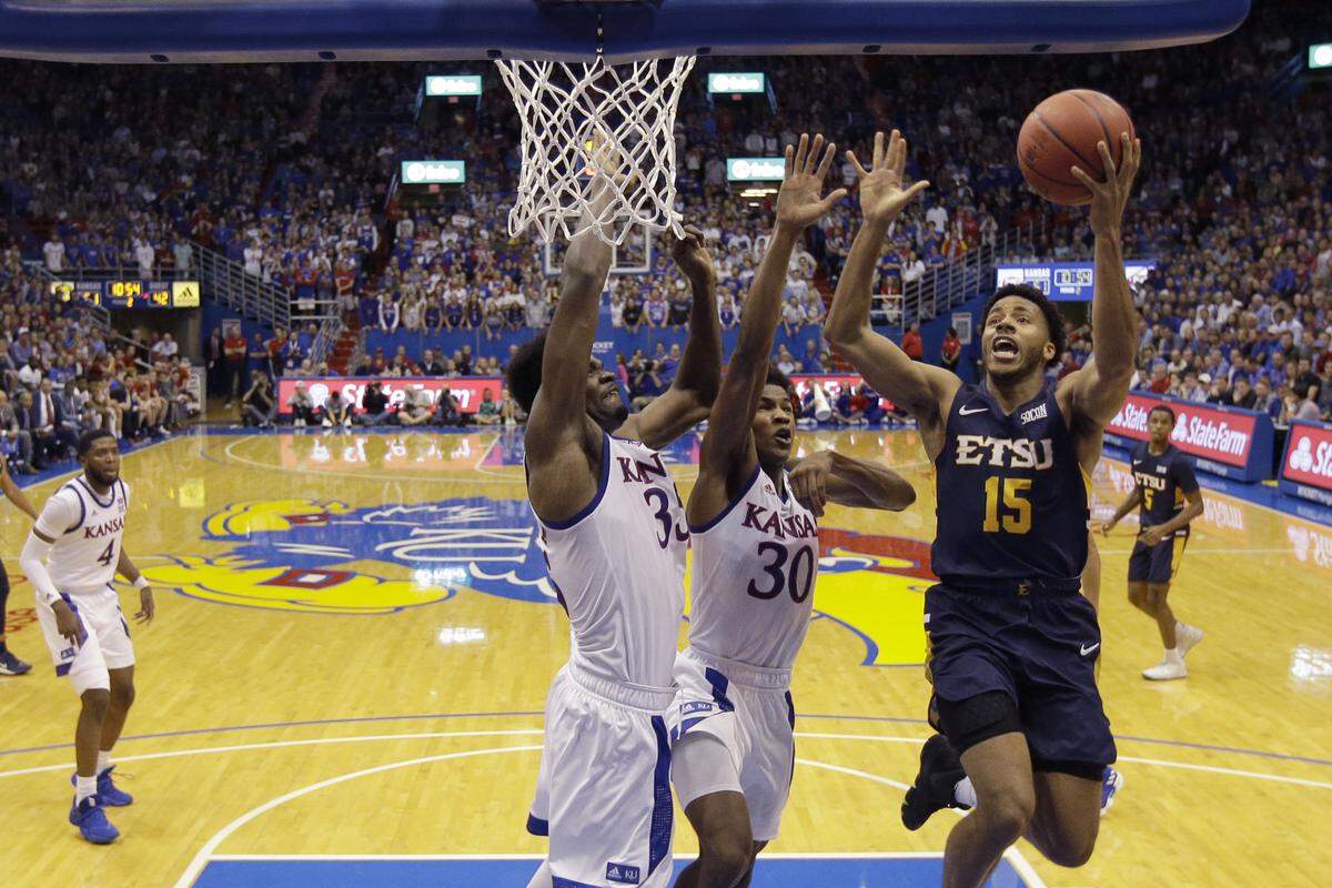 Former Henry Clay star Isaiah Tisdale, right, was ETSU’s fourth-leading scorer at 9.2 points per game. He also led the Bucs in assists (2.8) and was fourth in rebounding (4.6).