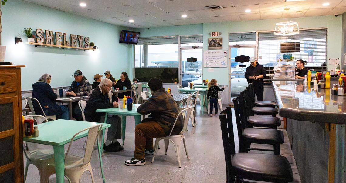 Eating area of Shelby’s Diner that has been voted one of the top 3 diners in a USA Today poll and top Kentucky diner in an online poll on Nov. 19, 2025, in Frankfort, Ky.