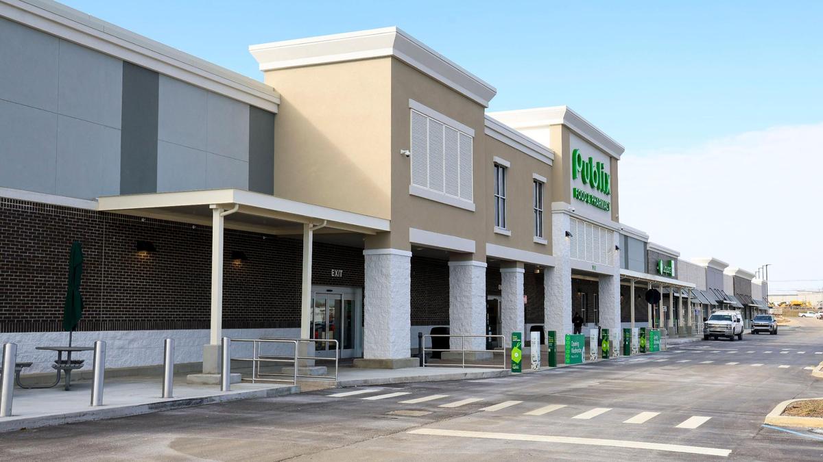 The entrance to Publix Super Market during a sneak peek of Lexington’s first Publix grocery store, March 3, 2025 in Lexington, Ky. The Florida-based supermarket is opening the new Publix Super Market at 1952 Stockton Way in the Citation Point shopping center on Wednesday, March 5, 2025. The Citation Point store, which was announced in April 2023, is 46,791 square feet, with a separate Publix liquor store. The store is popular for many of its offerings, including a sit-down deli, a large grab-and-go selection and lots of prepared food options. Publix is also opening a Lexington store in the Fountains of Palomar shopping center at Harrodsburg Road and Man o’ War.