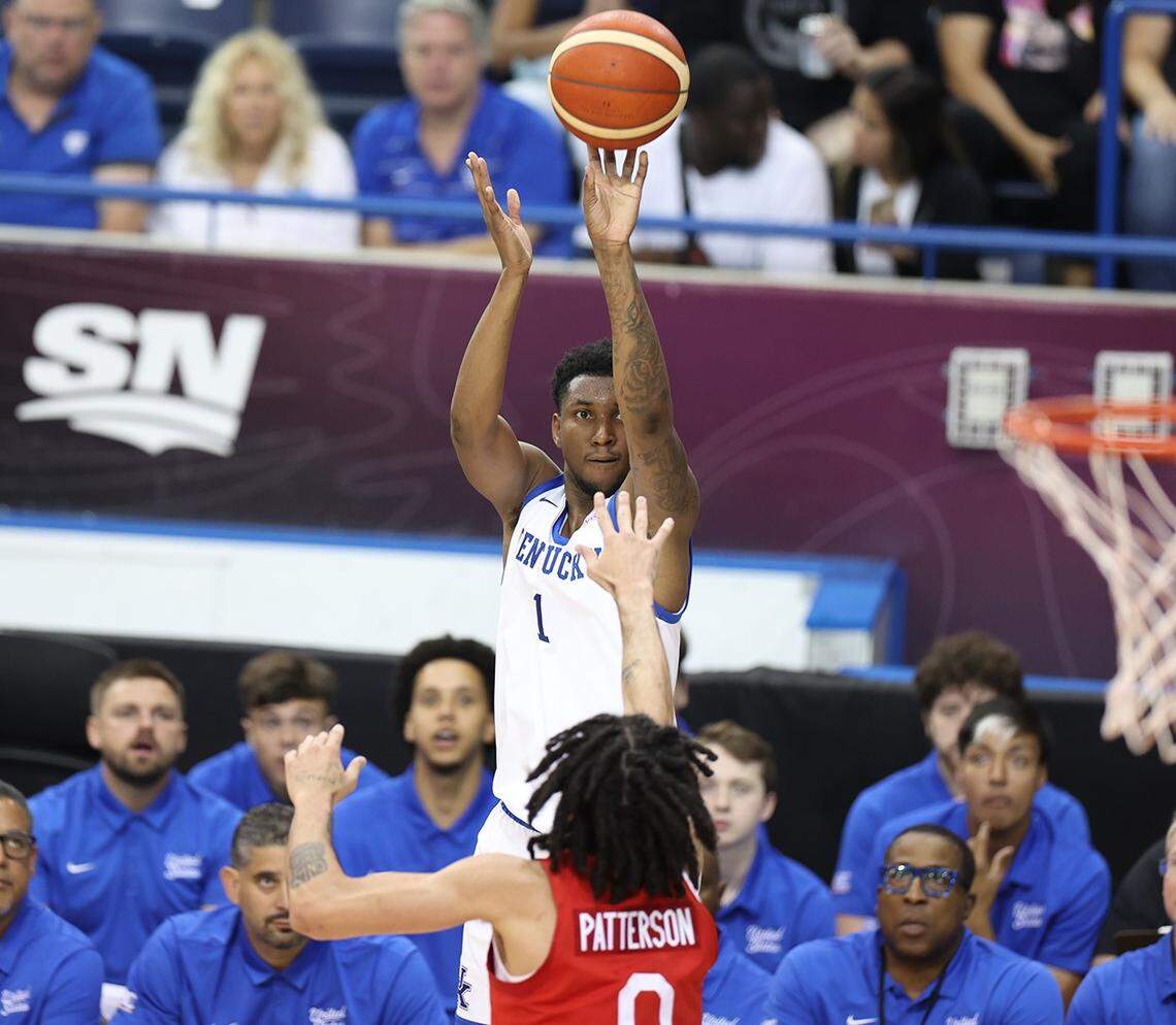 Justin Edwards got Kentucky off to a hot start in the Wildcats’ game against Canada on Sunday night.