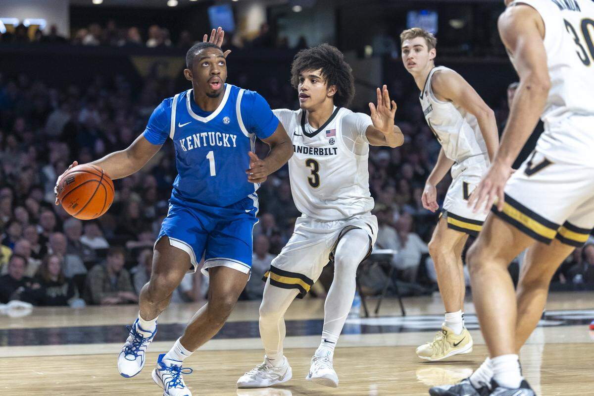 Kentucky guard Lamont Butler (1) had six turnovers during UK’s loss to Vanderbilt in Nashville on Jan. 25.