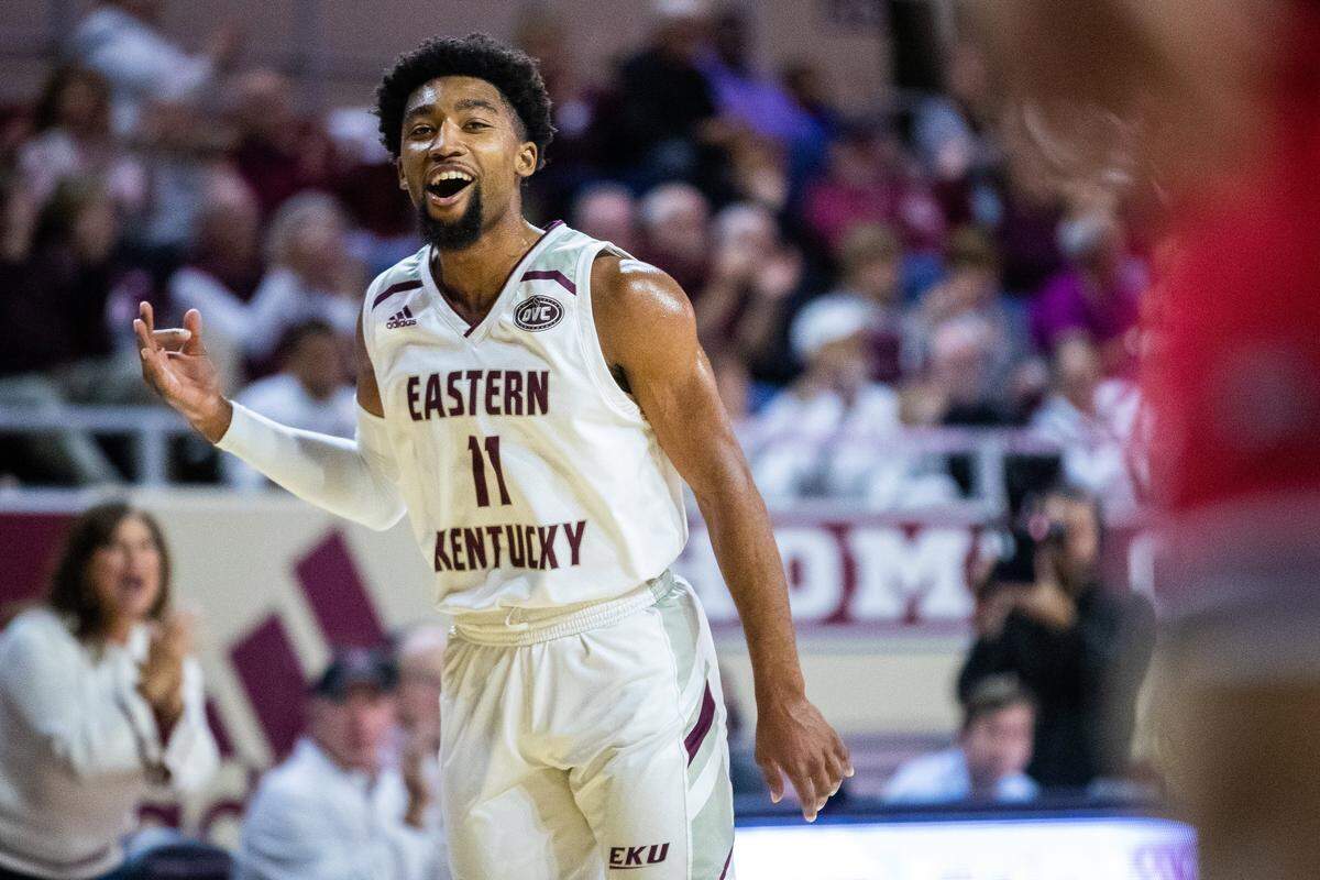 Eastern Kentucky guard Jomaru Brown (11) averaged 18.4 points and 3.9 rebounds as a sophomore in 2019-20.