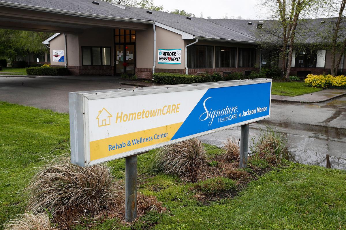 Signature HealthCare Jackson Manor nursing home in Annville, Ky., Thursday, April 30, 2020. Multiple cases of COVID-19 have been reported at the nursing home.