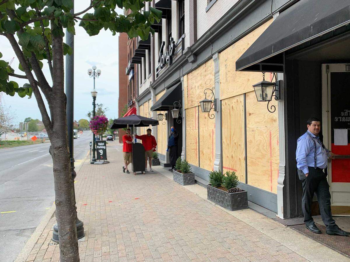 Two Lexington businesses across the street from Lexington’s Triangle Park boarded up windows following a Louisville grand jury’s decision in the Breonna Taylor case. There was a rally and vigil scheduled for 7 p.m. Wednesday.
