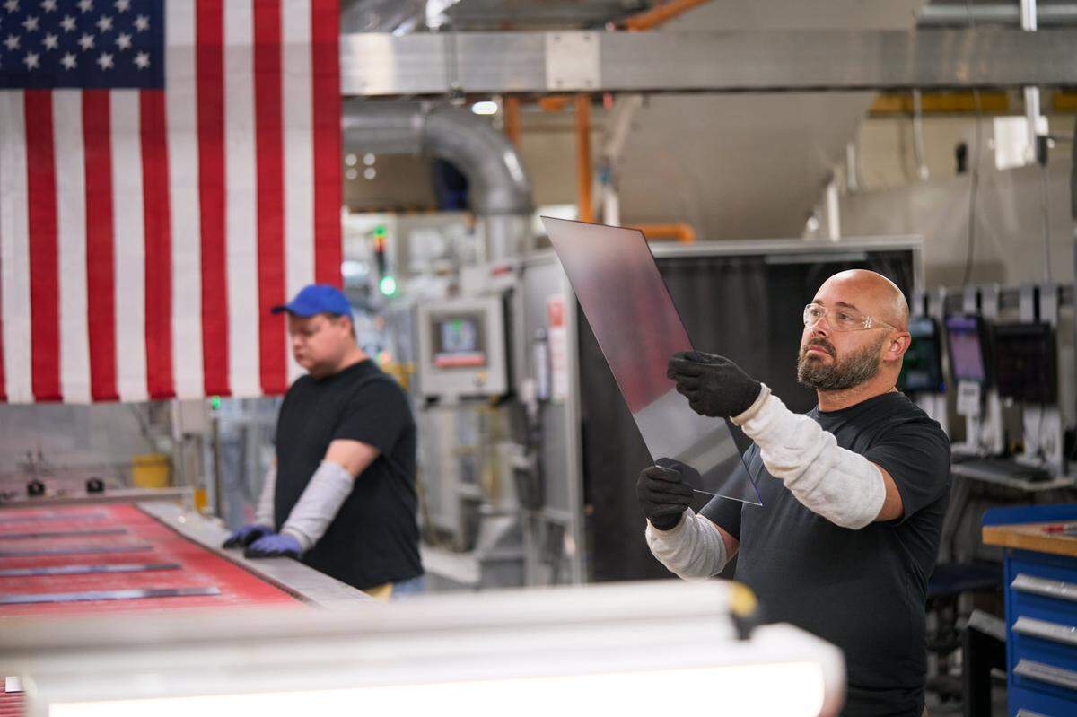 Inside the Corning glass manufacturing facility in Harrodsburg, Ky., after Aug. 6, 2025, when Apple made a $2.5 billion investment to finance the move all of its iPhone and Apple Watch glass production to the plant.