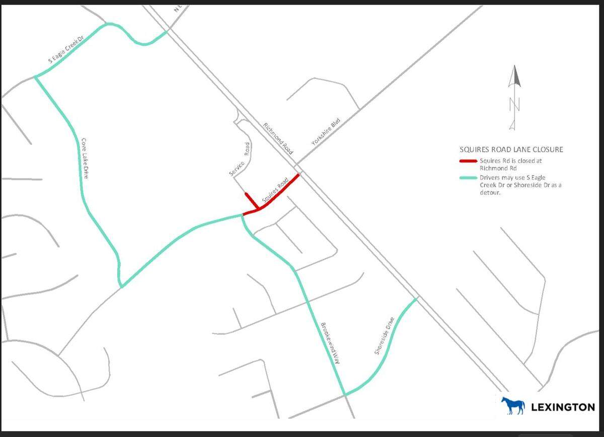A portion of Squires Road near Richmond Road will be closed starting Dec. 6.