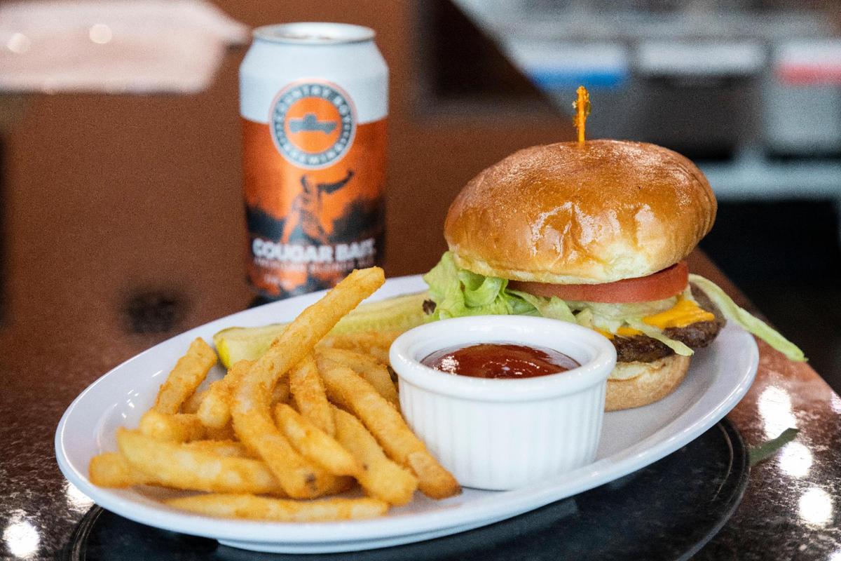 A cheeseburger from Rickhouse Pub, which opened on Manchester on the Pepper campus on Sept. 14. Rickhouse Pub offers many options for food and drink from burgers, sandwiches, and desserts such as fried cookie dough balls, deep-fried Oreos and funnel cakes.