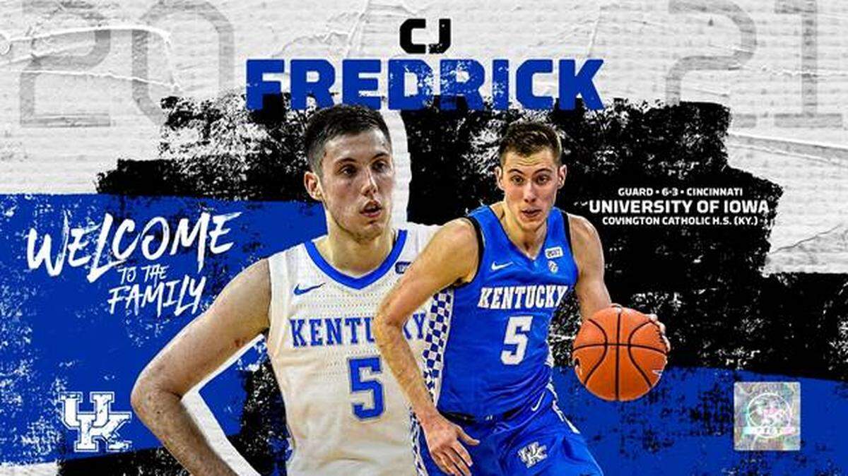 CJ Fredrick played the past two seasons at Iowa and a was a state champion for Covington Catholic in high school.
