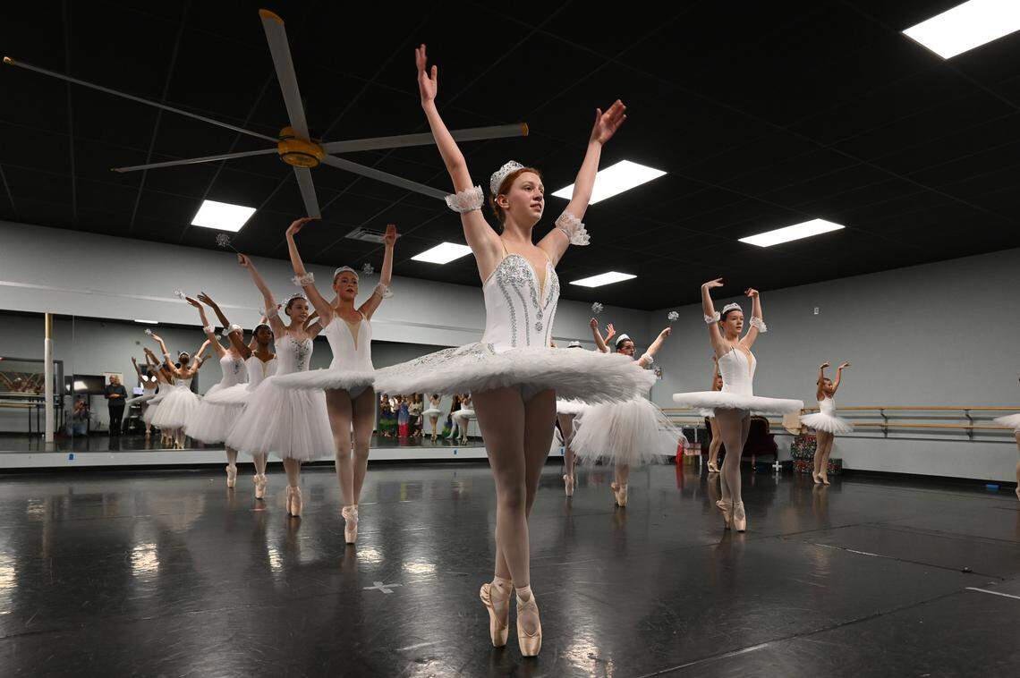 Bluegrass Youth Ballet rehearsed for its 2024 edition of “Nutcracker In One Act” at its studios on Southland Drive in Lexington, Kentucky on Dec. 14, 2024.