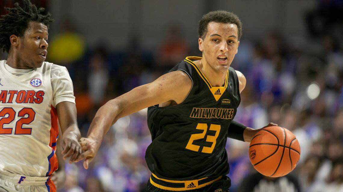 Milwaukee guard Patrick Baldwin Jr. was a top-10 recruit in the 2021 class, but he won’t be playing in the 2022 NCAA Tournament.