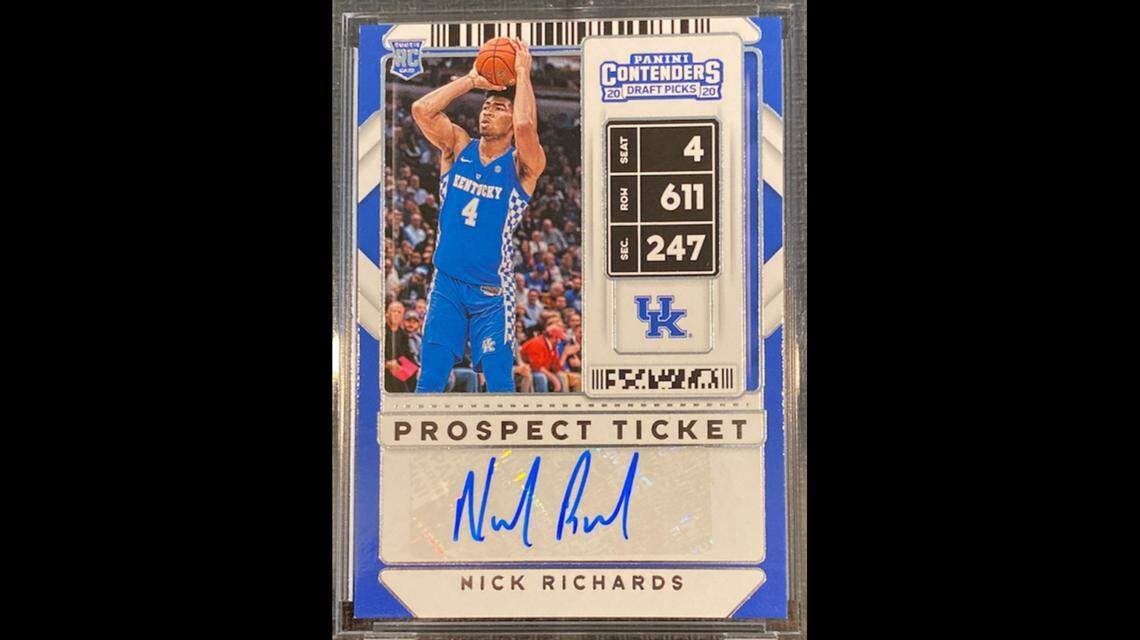 A Nick Richards autographed rookie card from the new Panini Contenders Draft Picks Basketball set.