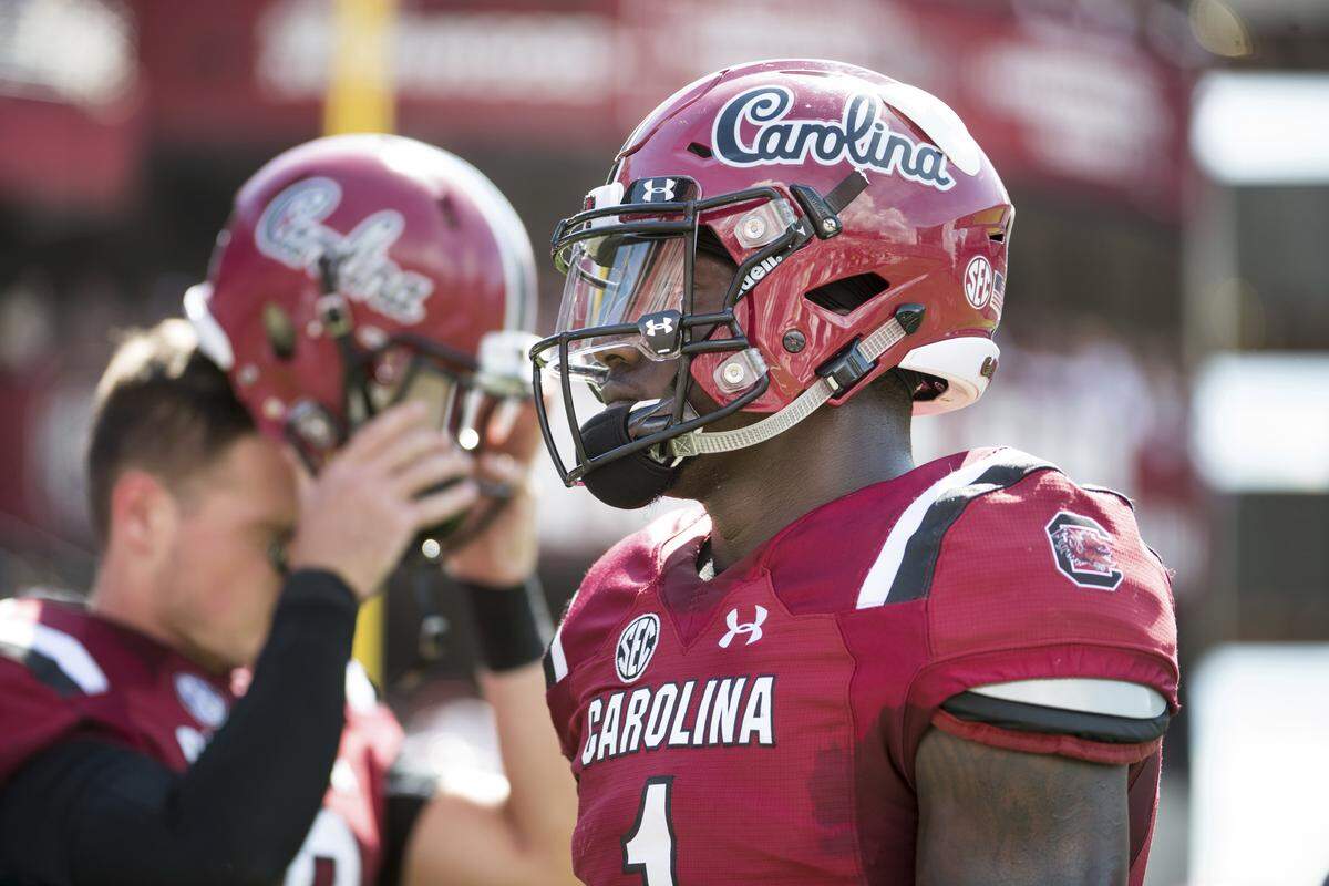 South Carolina wide receiver Deebo Samuel has caught 20 passes for 145 yards and a touchdown this season.