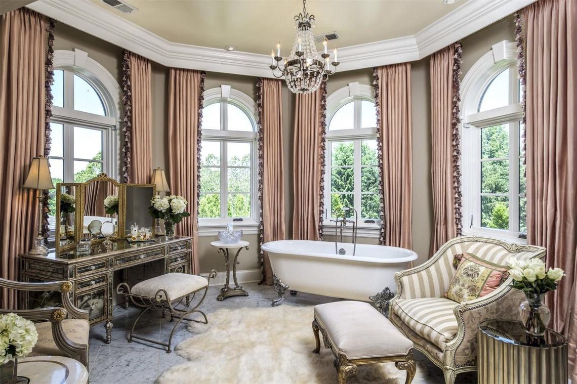 One of the bathrooms in the house at 56 Avenue of Champions in Nicholasville, Jessamine County’s largest and most expensive house, has room for a vanity, a sofa, and anything else you’d like to bring.