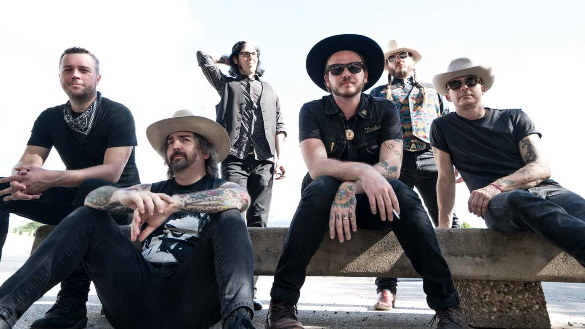 The Vandoliers, from left, Mark Moncrieff (bass), Cory Graves (keys, trumpet, vocals), Guyton Sanders (drums), Joshua Fleming (vocals/guitar), Travis Curry (fiddle) and Dustin Fleming (lead guitar).