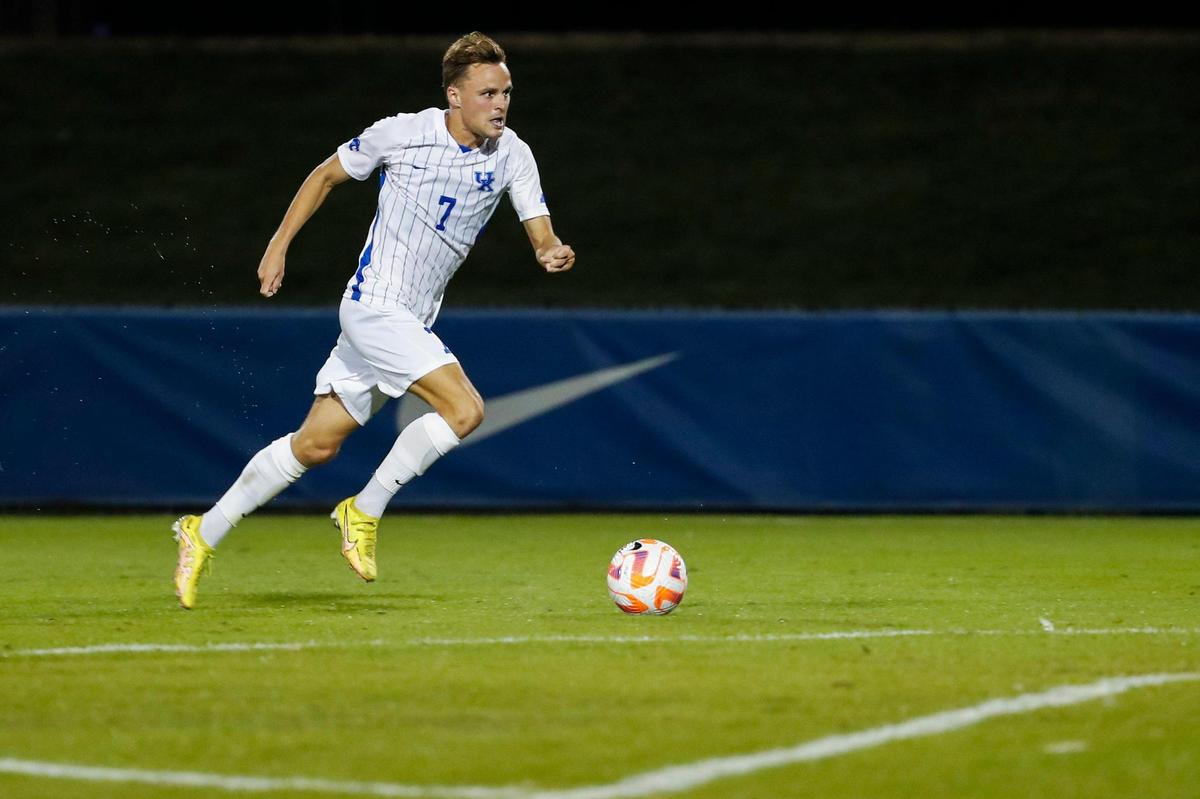 Kentucky midfielder Nick Gutmann scored one goal and assisted on the other in Thursday night’s 2-0 victory.