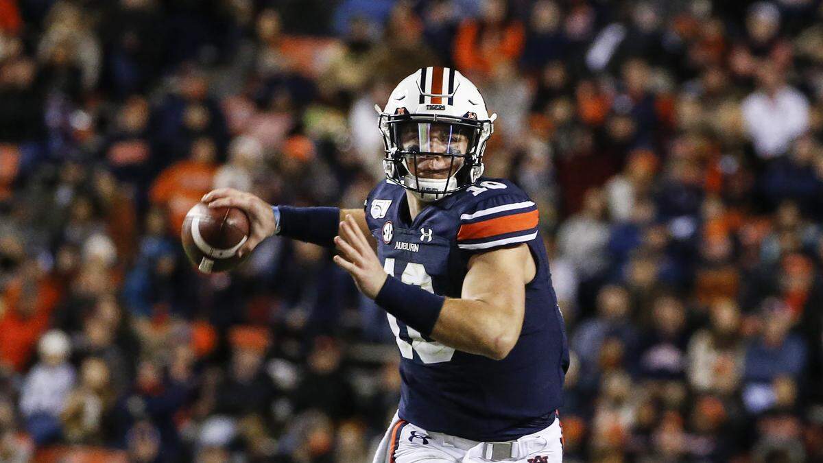 Auburn quarterback Bo Nix (10) directed the Tigers to a 9-4 record last season as a true freshman, including upset wins over Texas A&M and Alabama.