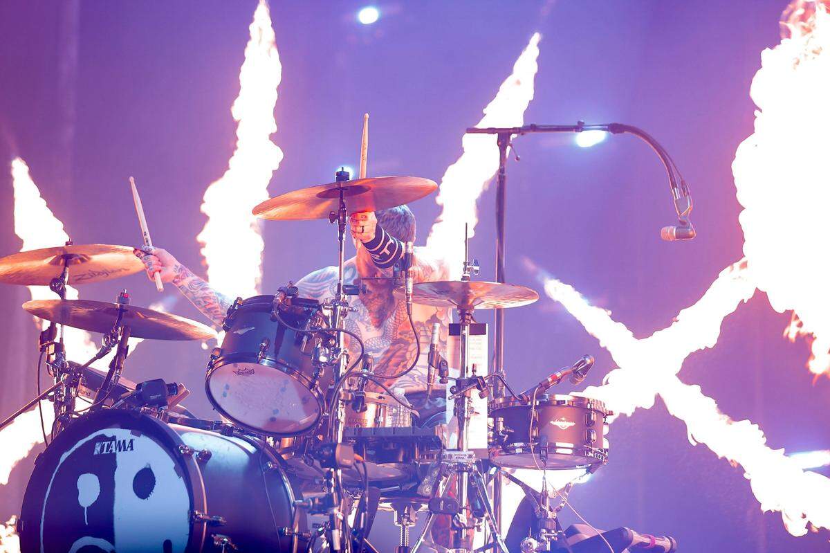 Fall Out Boy perform at the Paycom Center in Oklahoma City, on Monday, March 11, 2024.