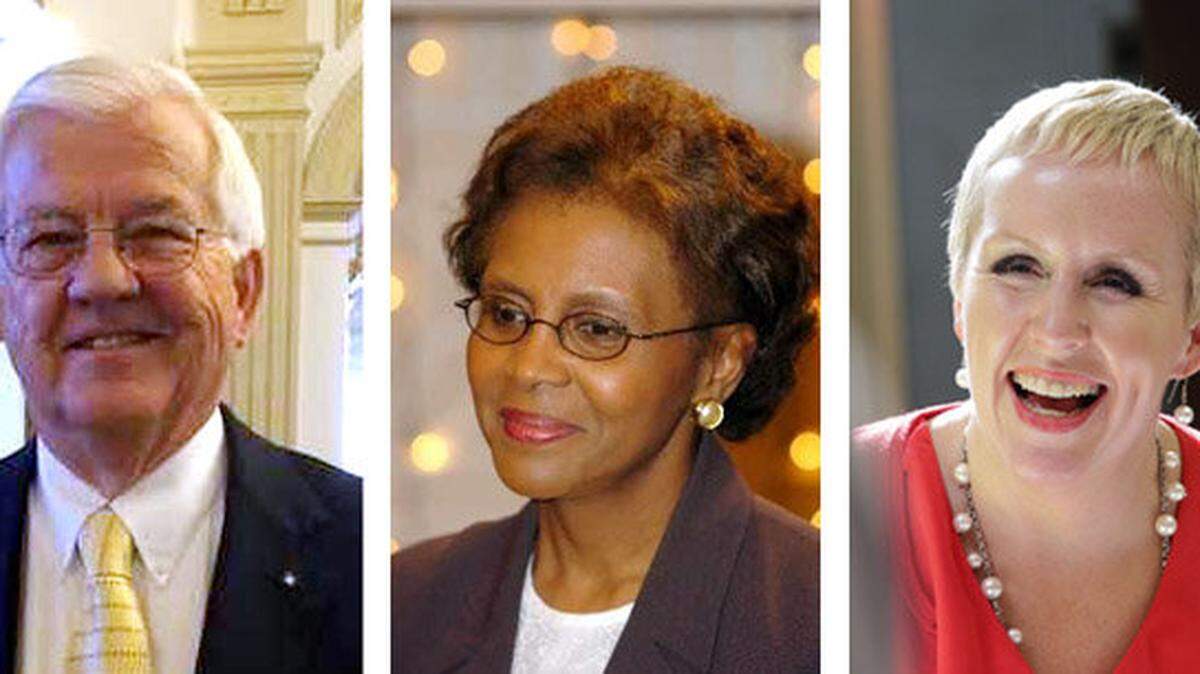 Applicants for Fayette County interim superintendent from left, Sonny Fentress, Marlene Helm and Carmen Coleman.