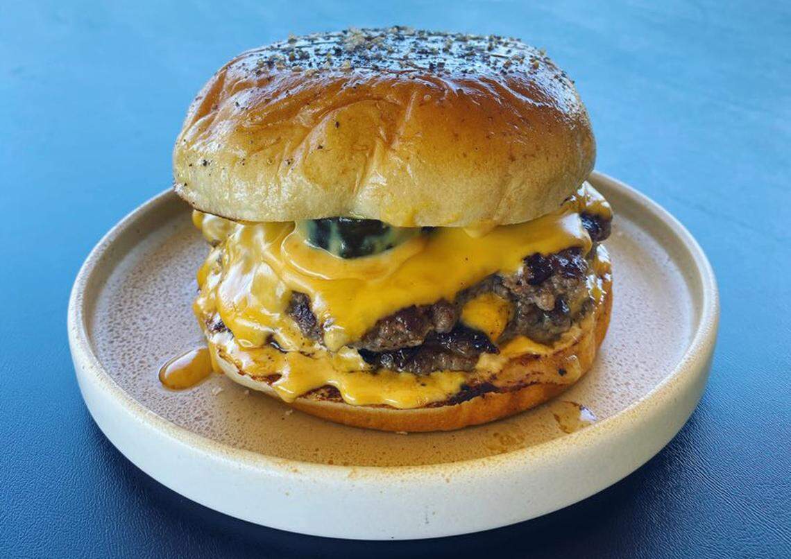 Willett cheeseburger, available only during Sunday brunch at The Bar at Willett.