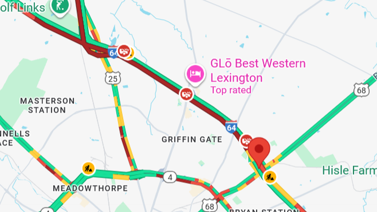 Interstate 75 South was shut down at Exit 115 in Lexington Friday afternoon.