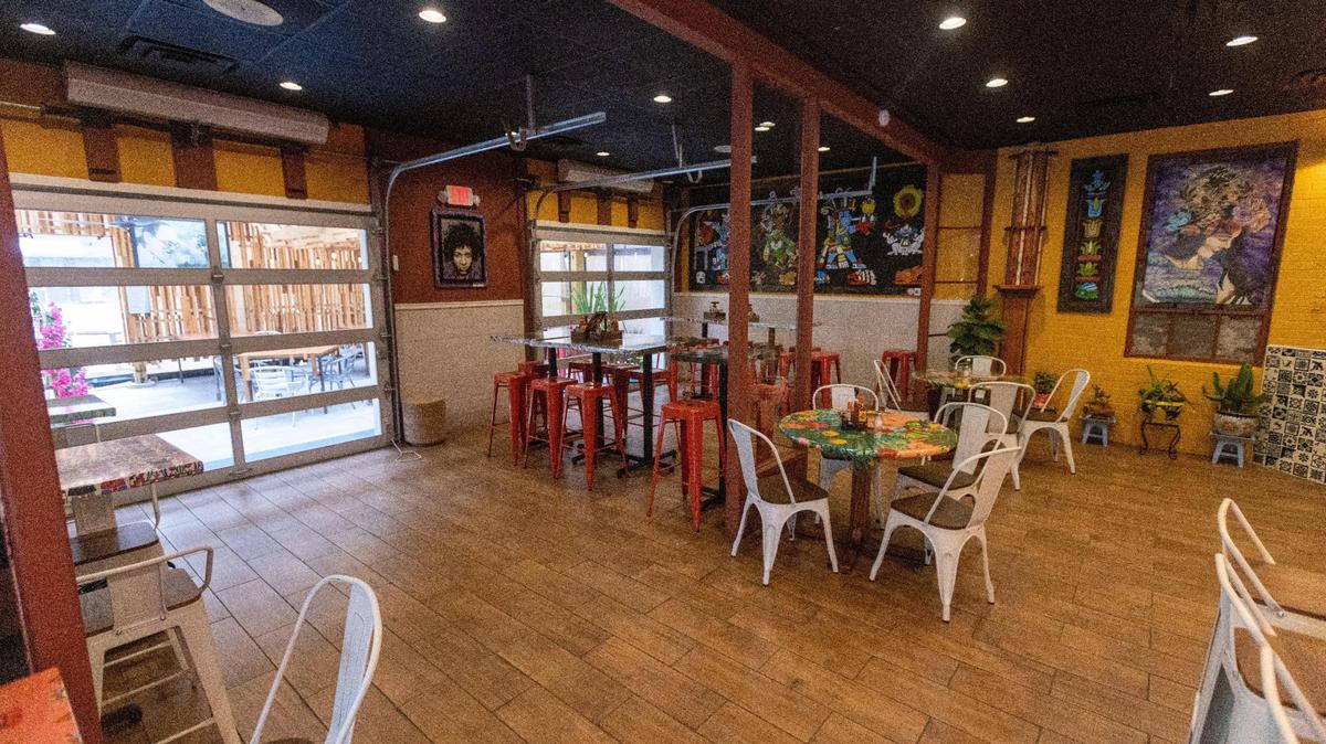 Interior dining space at the new La Taquiza, which is in the former Sav’s at 630 E. Main St.