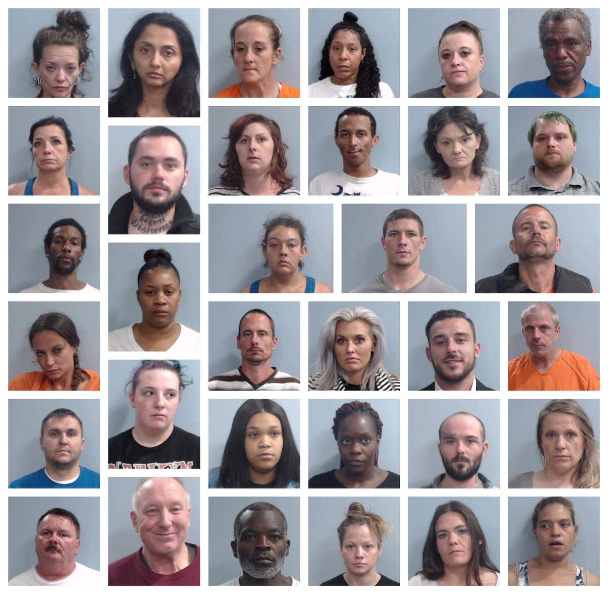 Lexington police arrested 35 people during a shoplifting investigation between June 10 and 12.