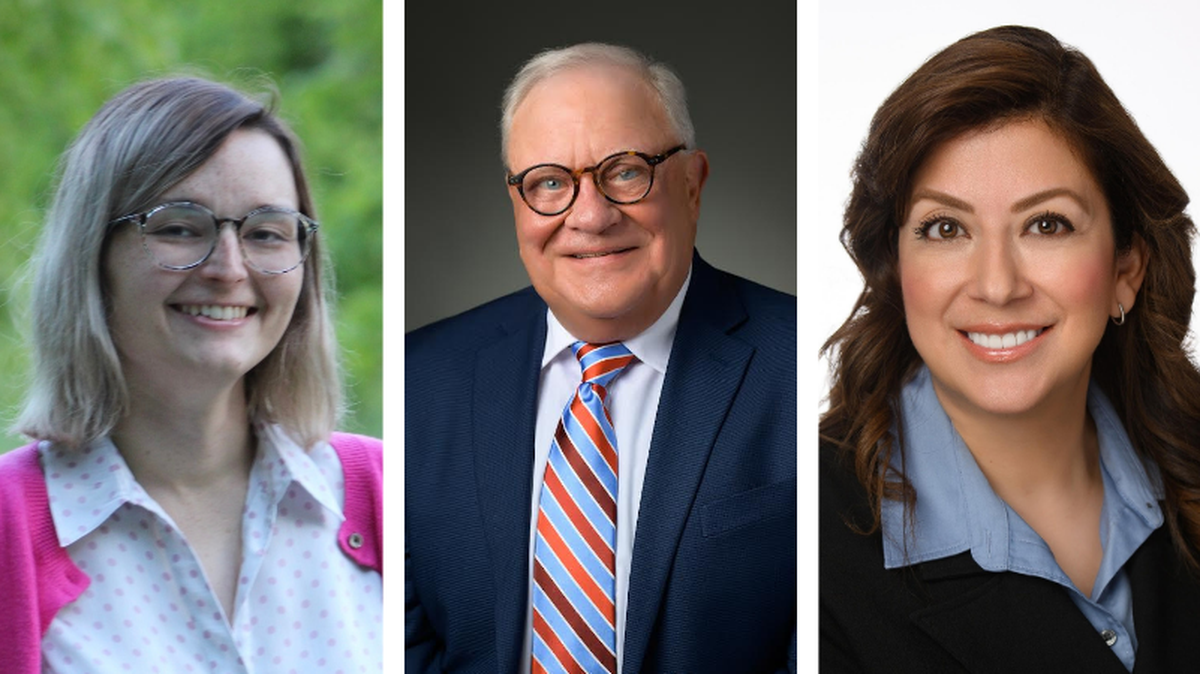 Councilwoman Brenda Monarrez (right) faces Emma Curtis (left) and Brack Marquette (center) in the District 4 council race. Election Day is May 21, 2024.