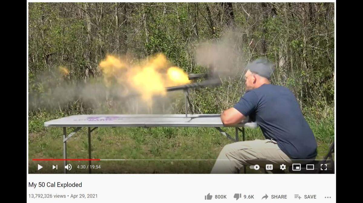 Scott DeShields, the owner of Kentucky Ballistics, had a .50-caliber gun blow up in his face. The gun’s explosion nearly killed him, he says.