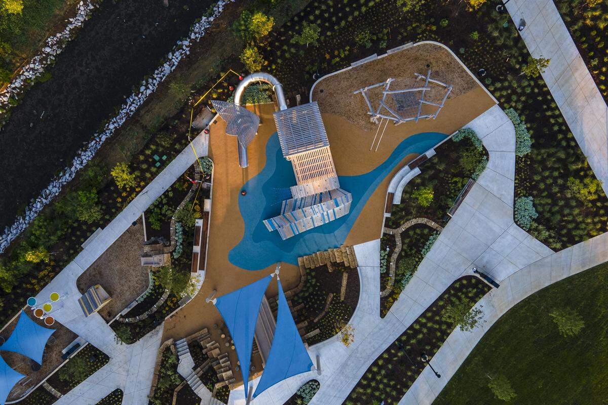 Gatton Park on the Town Branch will hold its grand opening on Aug. 23, 2025. The privately-funded public park will include an ampitheater, children's play area, dog park, walking trails and lots of public art.
