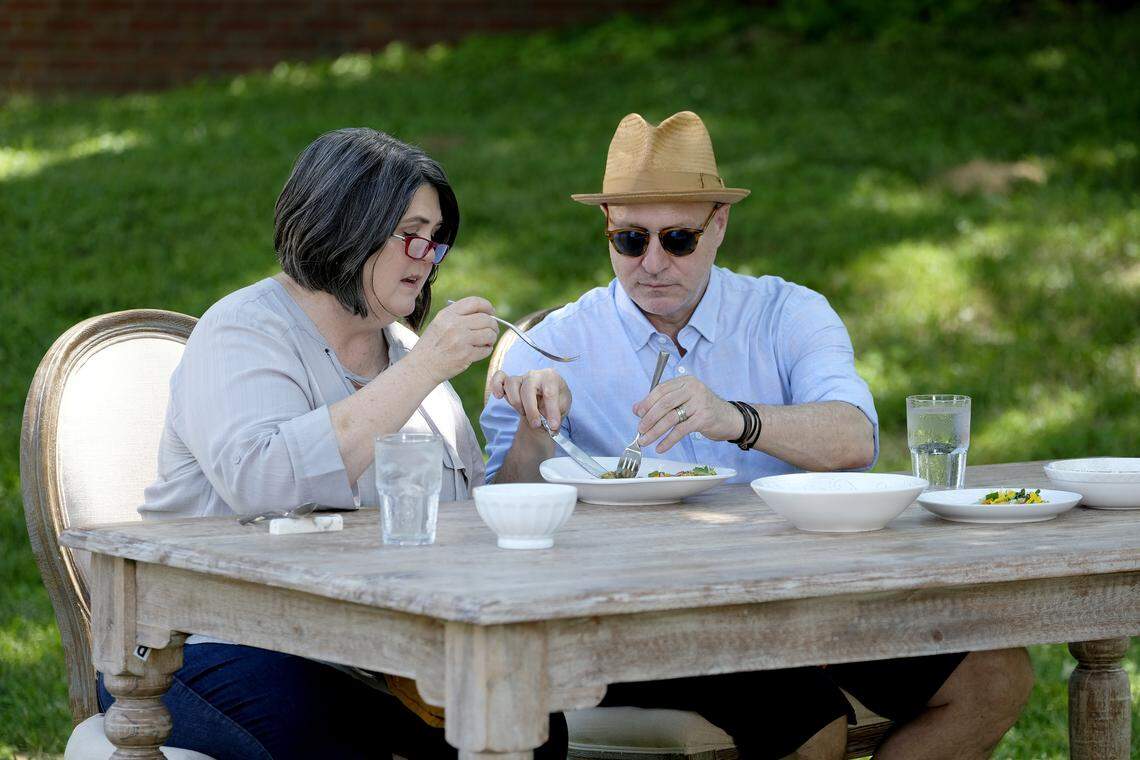 For the “Kentucky Farewell” episode, Lexington chef Ouita Michel, owner of Holly Hill Inn, Honeywood, Zim’s, Wallace Station, Windy Corner Market, Smithtown Seafood and Midway Bakery, joins head judge Tom Colicchio at the Quickfire challenge.