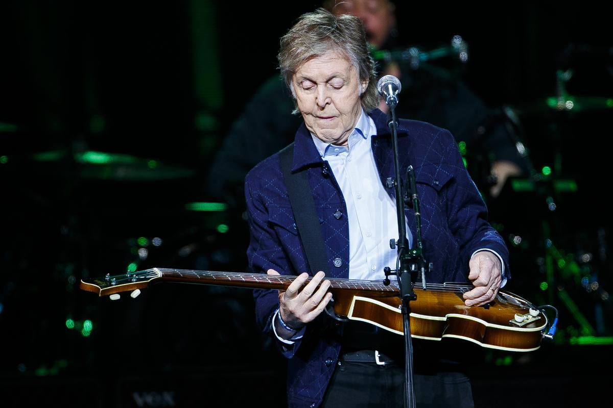 Paul McCartney performed “Junior’s Farm” to a sold out crowd during the “Freshen Up” tour at Rupp Arena in Lexington, on Saturday.