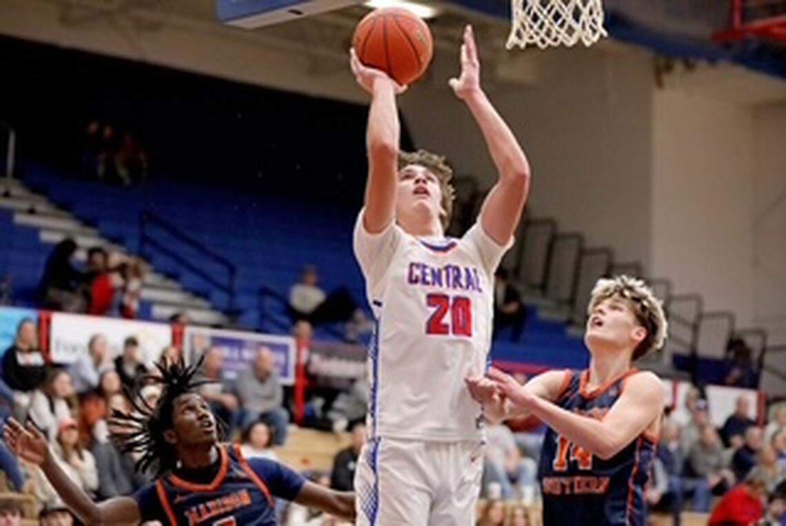 Madison Central star Jake Feldhaus had 30 points and 12 rebounds against Trinity and went for 35 points and 12 boards against Frederick Douglass.