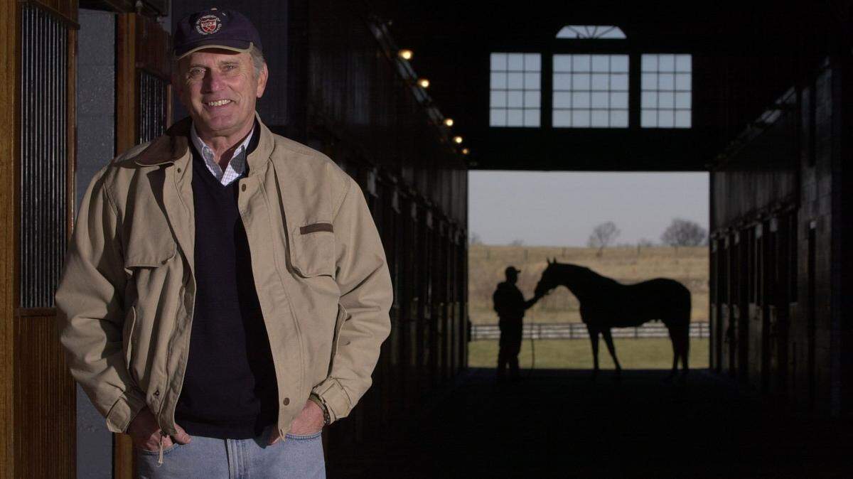 Former Governor Brereton Jones stands in the stallion barn at Airdrie Stud.