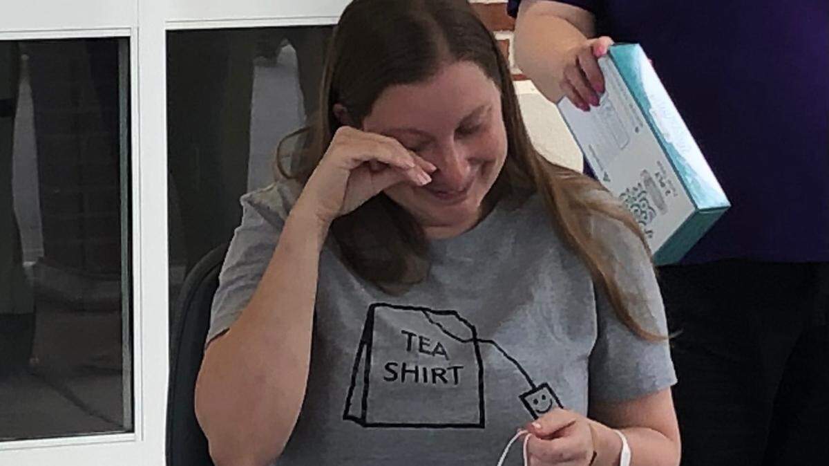 Officer Dawn Miller was released from Cardinal Hill Rehabilitation Hospital Friday.