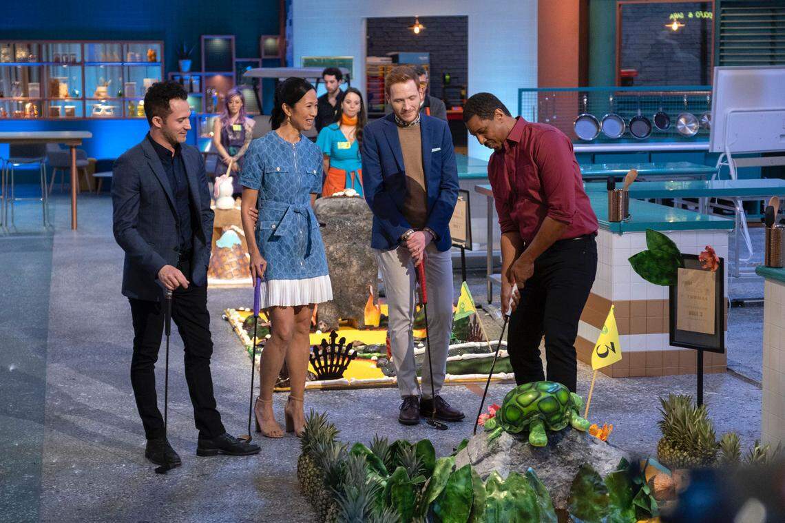 Challenges for the new “Baking Impossible” include making a mini golf course. Lexington baker Brandi Romines will be on the show, which starts Oct. 6. Justin Willman will host, with Andrew Smyth, Dr. Hakeem Oluseyi and Joanne Chang judging the cakes.
