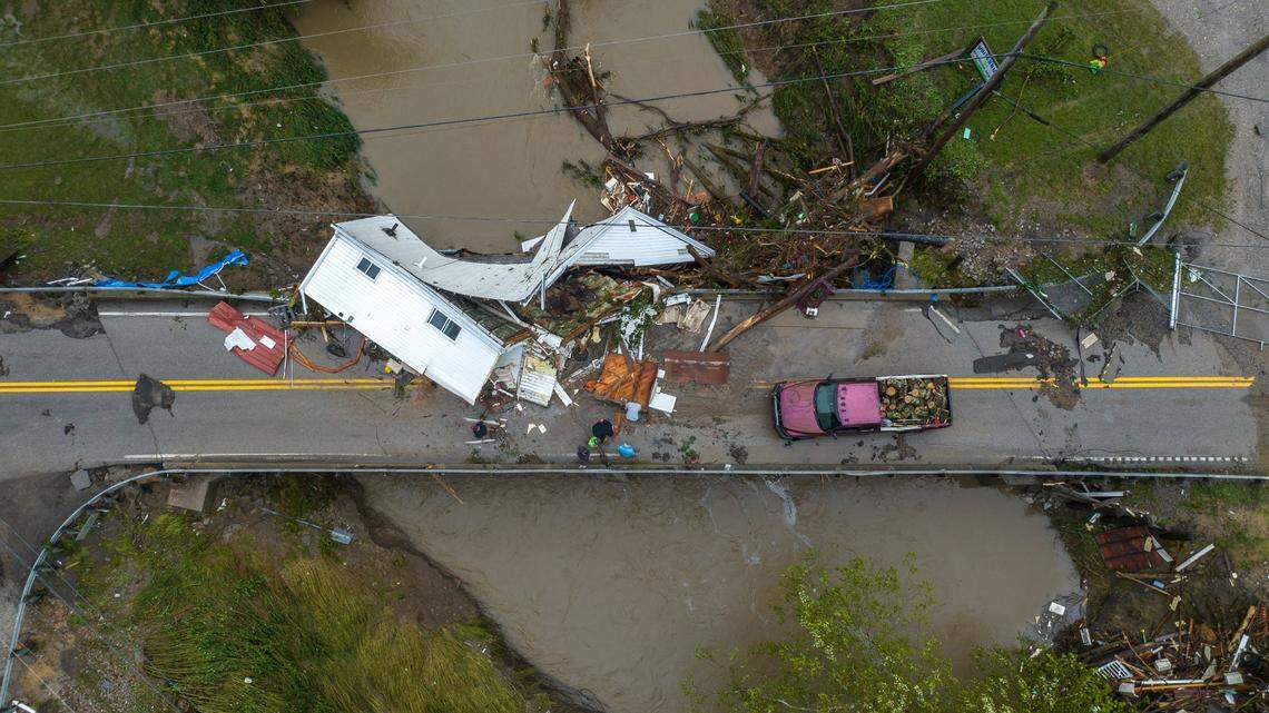 See drone photos, video from ‘devastating’ Eastern Kentucky flooding