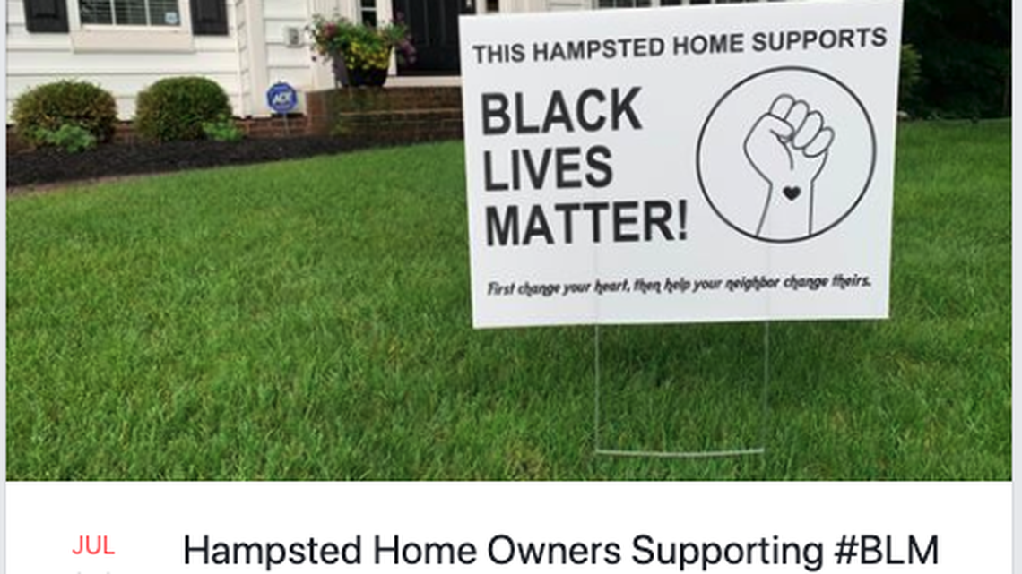 The Hampsted Village HOA said Black Lives Matter signs in yards must be removed by July 26.
