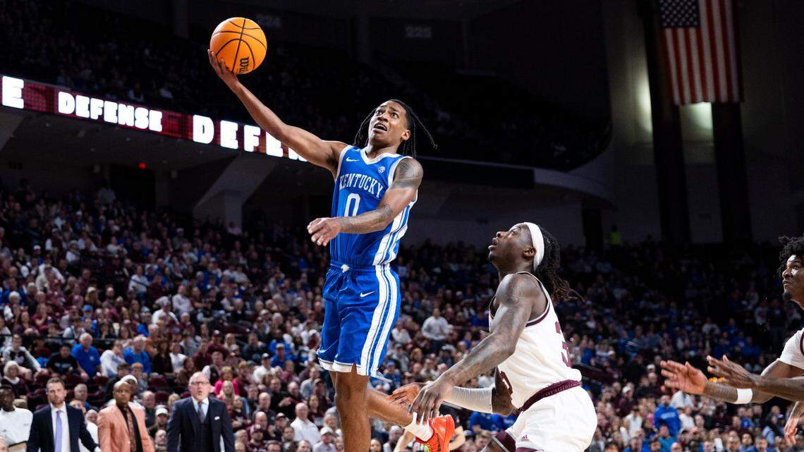 Star freshman guard didn’t play for Kentucky basketball in SEC road game at Arkansas