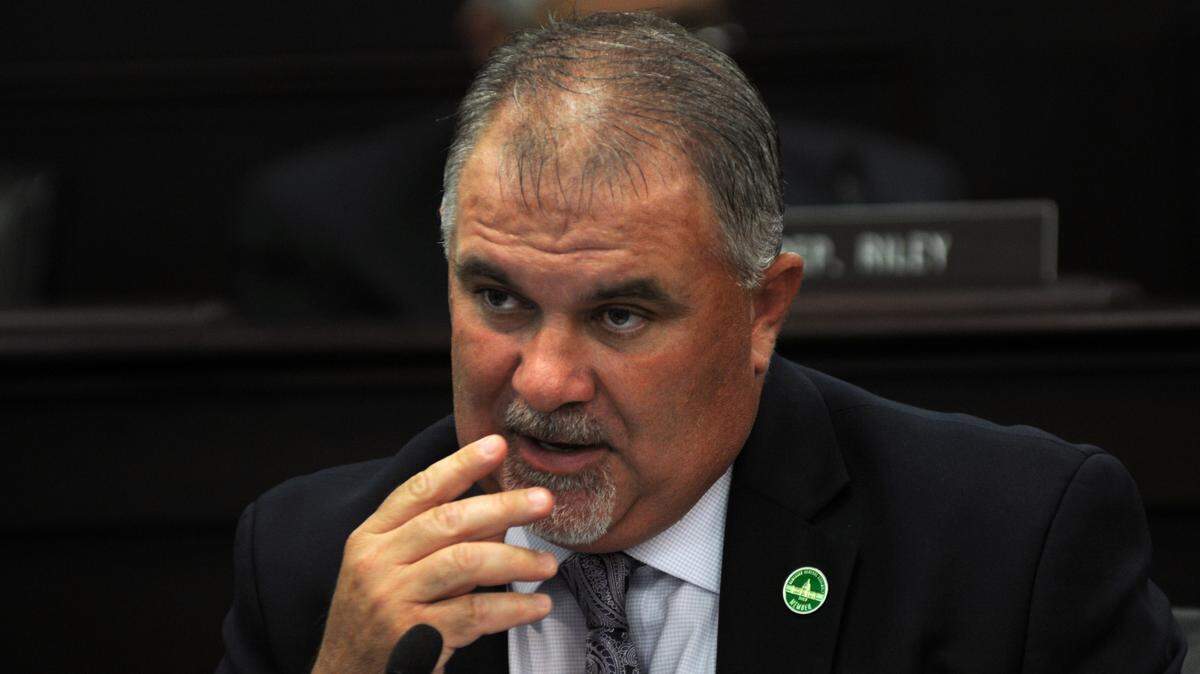 House Majority Floor Leader John Bam Carney, R-Campbellsville, asks a question concerning early childhood education during during a June 5, 2019, meeting of the Interim Joint Committee on Education.