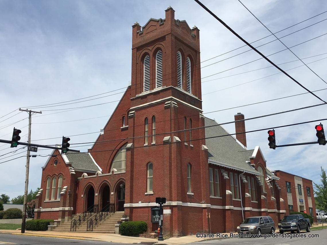 The First Presbyterian Church has roots in Mayfield that go back to 1832, but the cornerstone for the West Broadway church was set in 1915.
