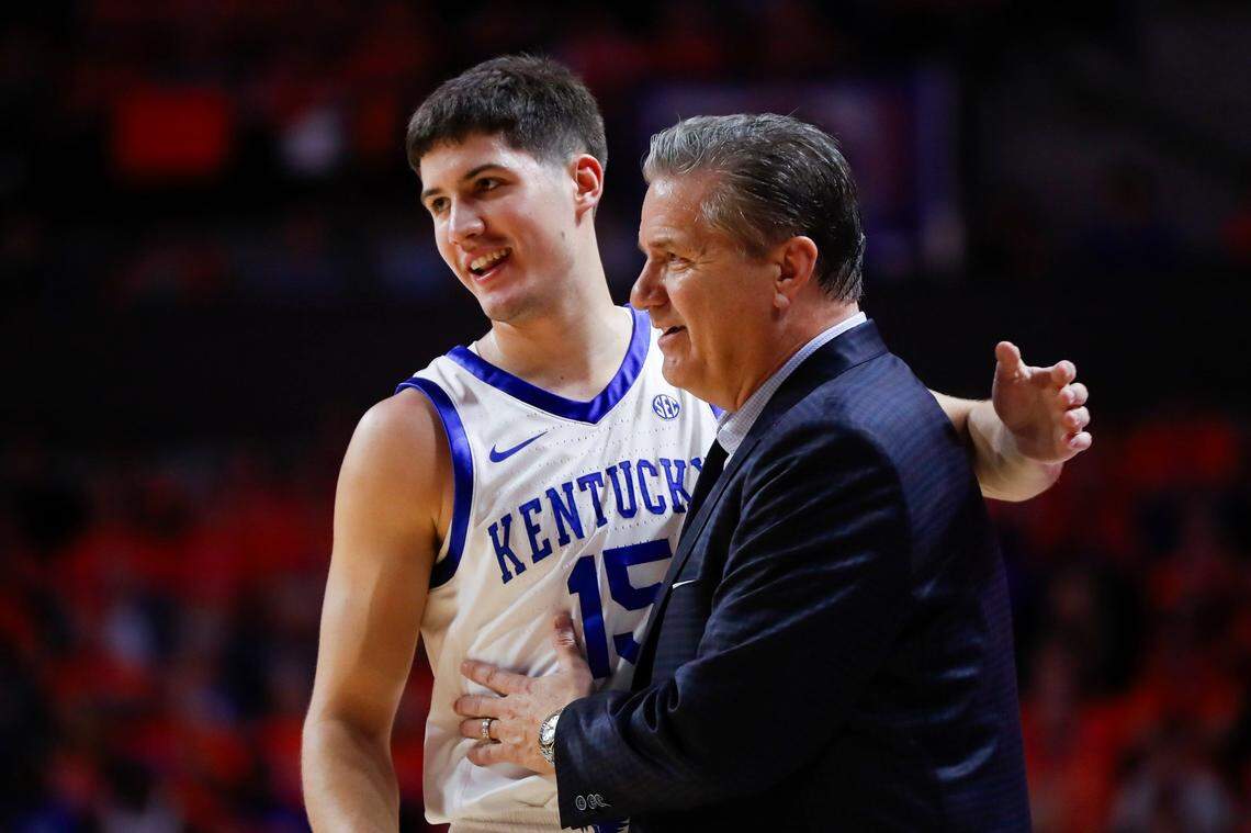 Reed Sheppard is one of eight scholarship freshmen for Kentucky set to make their NCAA Tournament debuts later this week.