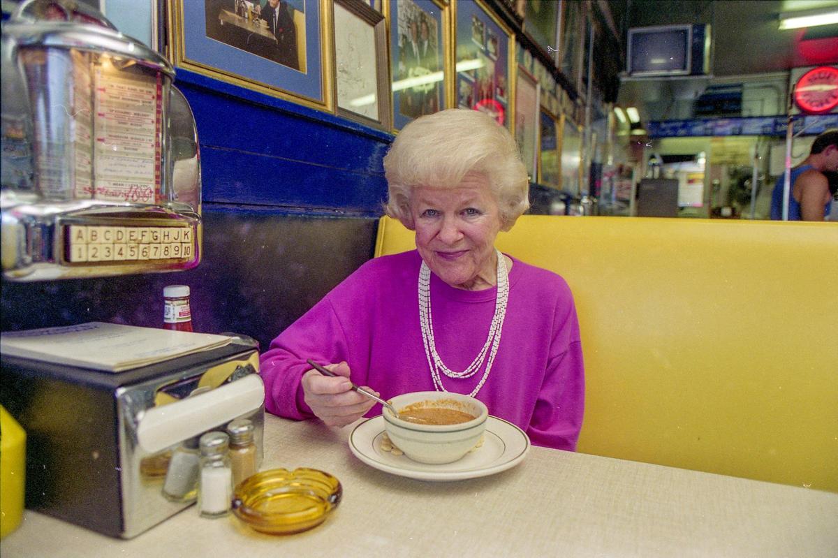 Myra Brooking, daughter-in-law of Edward Brooking, who’s Lexington dining spot, Brooking’s Restaurant, served what many said was the best chili in town. This photo was taken June 1, 1991, the last day the restaurant served its popular chili. It opened in 1938 on Euclid Avenue.