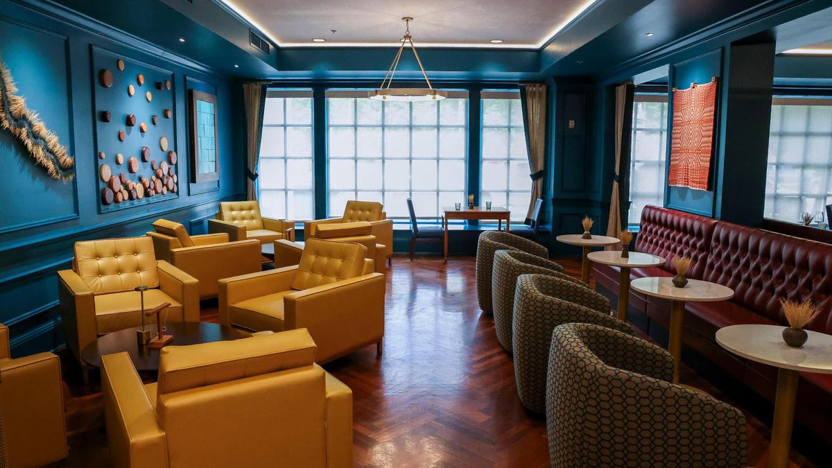 The new lounge area near the bar, Monday, July 14, 2025 at Crafted at Boone Tavern, the new restaurant at the Historic Boone Tavern Hotel in Berea, Ky. Part of the dining room was used to create the new area. Previously the dining room sat 82, it now seats 54.