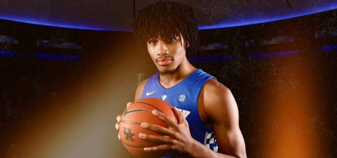 Star basketball recruit Shaedon Sharpe shared a photo of himself in a Kentucky uniform following his official visit to UK in June.