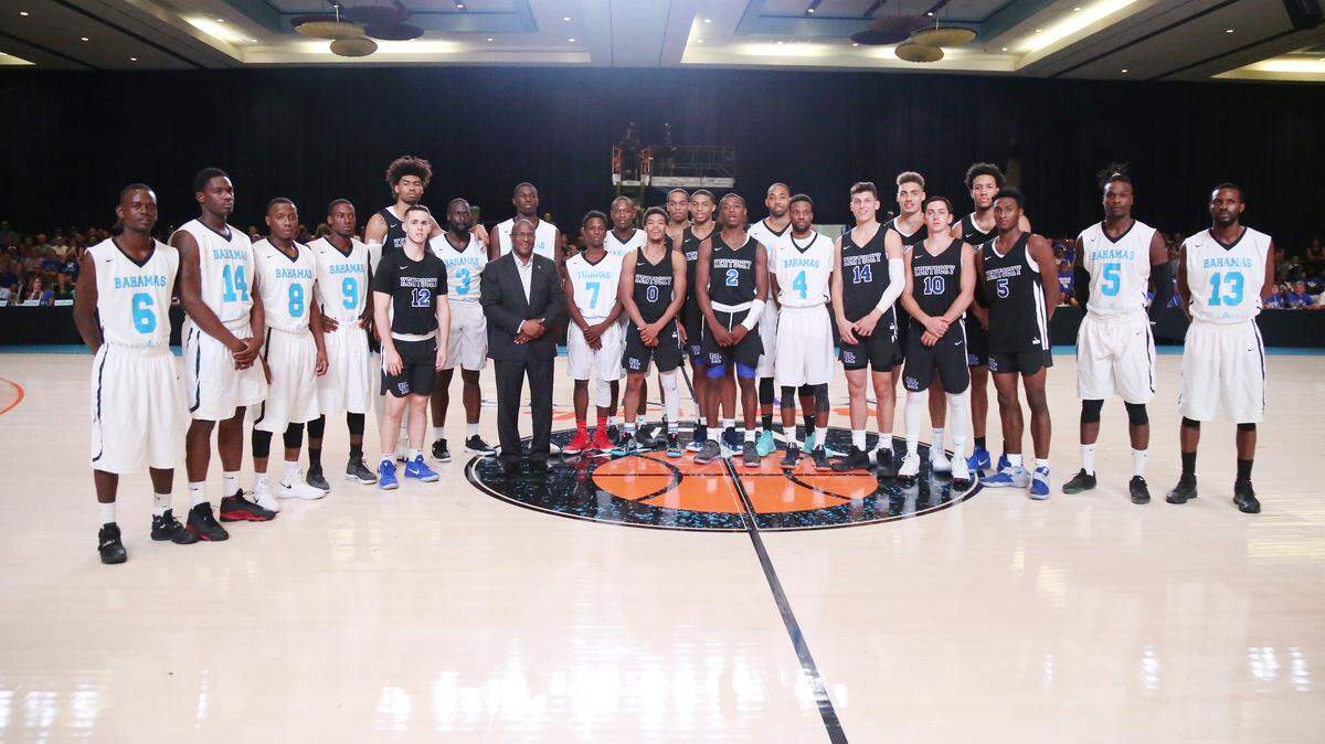 Team. 

The University of Kentucky men’s basketball team beat the Bahamas Select Team 85-61 at the Atlantis Imperial Arena in Paradise Island, Bahamas, on Wednesday, August 8, 2018.