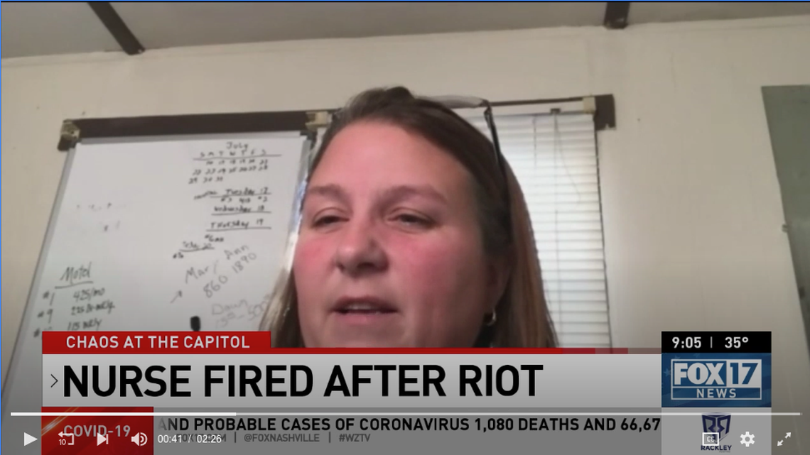 Lori Vinson said she was fired from Ascension St. Vincent in Evansville, Indiana after entering the Capitol during last week’s riot.