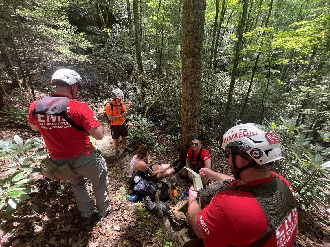 The Wolfe County Search & Rescue Team had to make several emergency calls June 30 in the Red River Gorge area because of the heat.