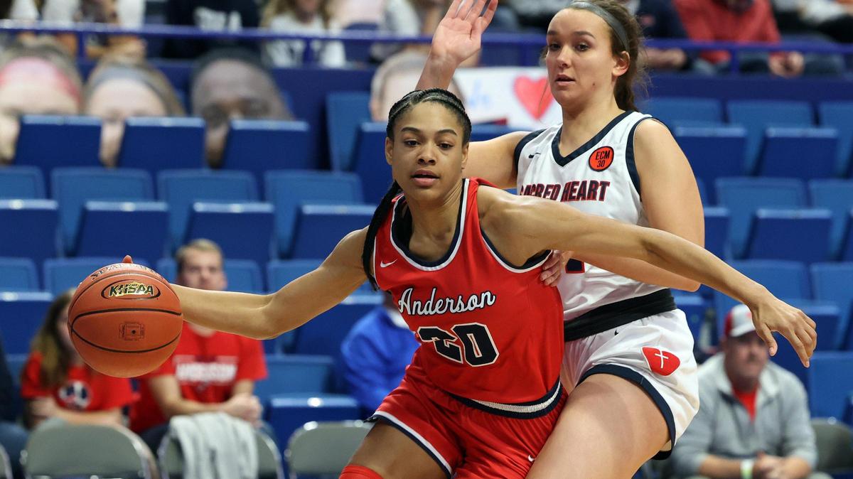 Anderson County’s Amiya Jenkins (20) was named Kentucky’s Miss Basketball for 2022.